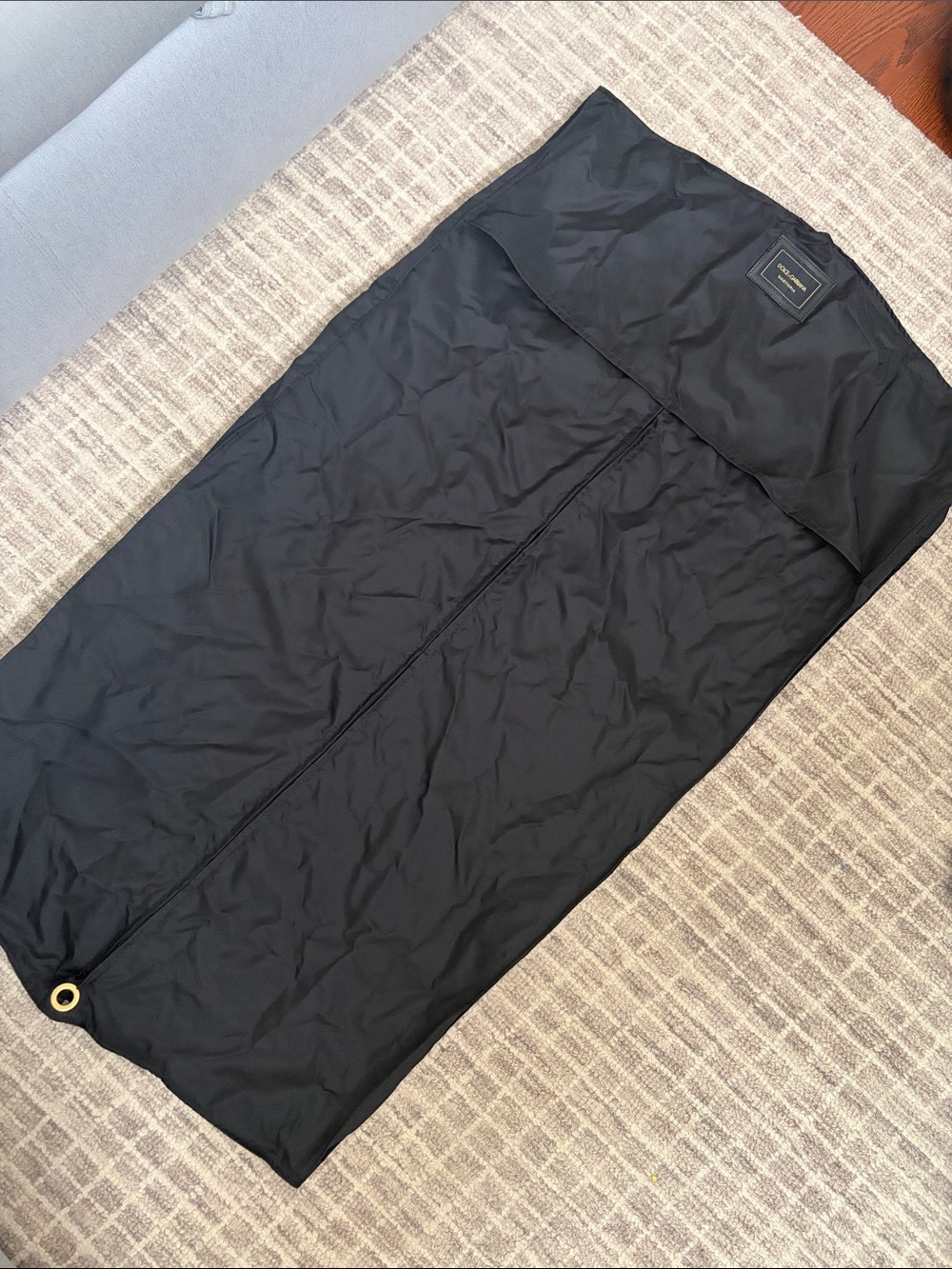 D&G Black Garment Bag with Zipper